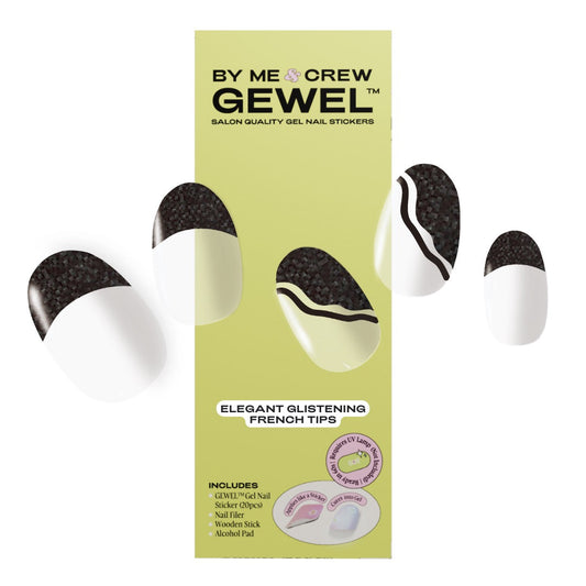 Elegant Glistening French Tips DIY Semi Cured Gel Nail Stickers By Me and Crew