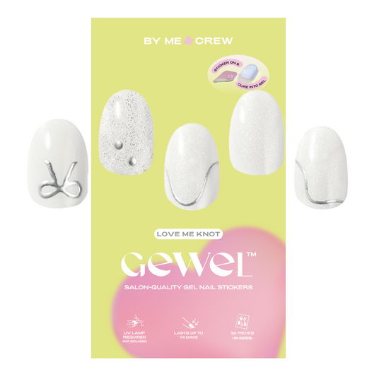 Love Me Knot DIY Semi Cured Gel Nail Stickers (32pc, No Packaging) By Me and Crew