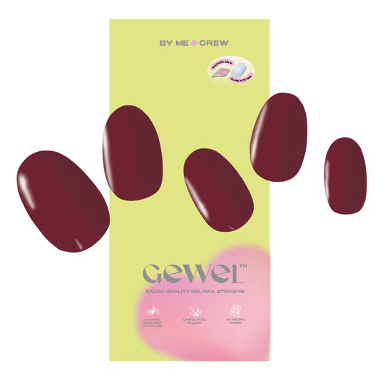 Muted Burgundy DIY Semi Cured Gel Nail Stickers