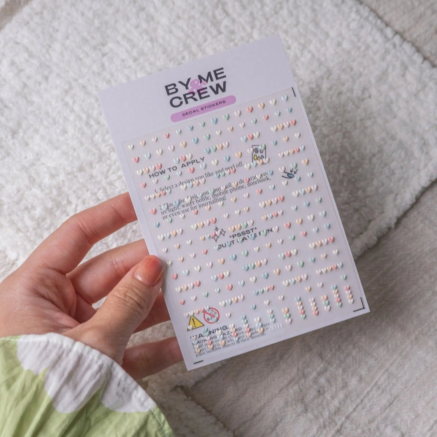 Pastel Hearts Nail Decal Sheet