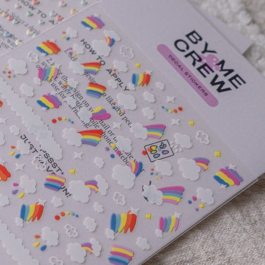 Rainbow Decal Sheet By Me and Crew