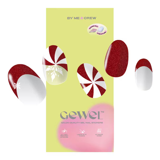 Peppermint Swirl DIY Semi Cured Gel Nail Stickers