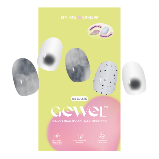 Sesame DIY Semi Cured Gel Nail Stickers (32pcs) By Me and Crew