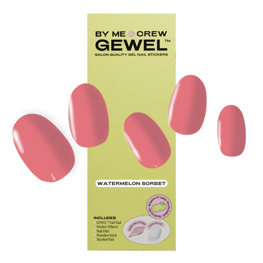 Watermelon Sorbet DIY Semi Cured Gel Nail Stickers