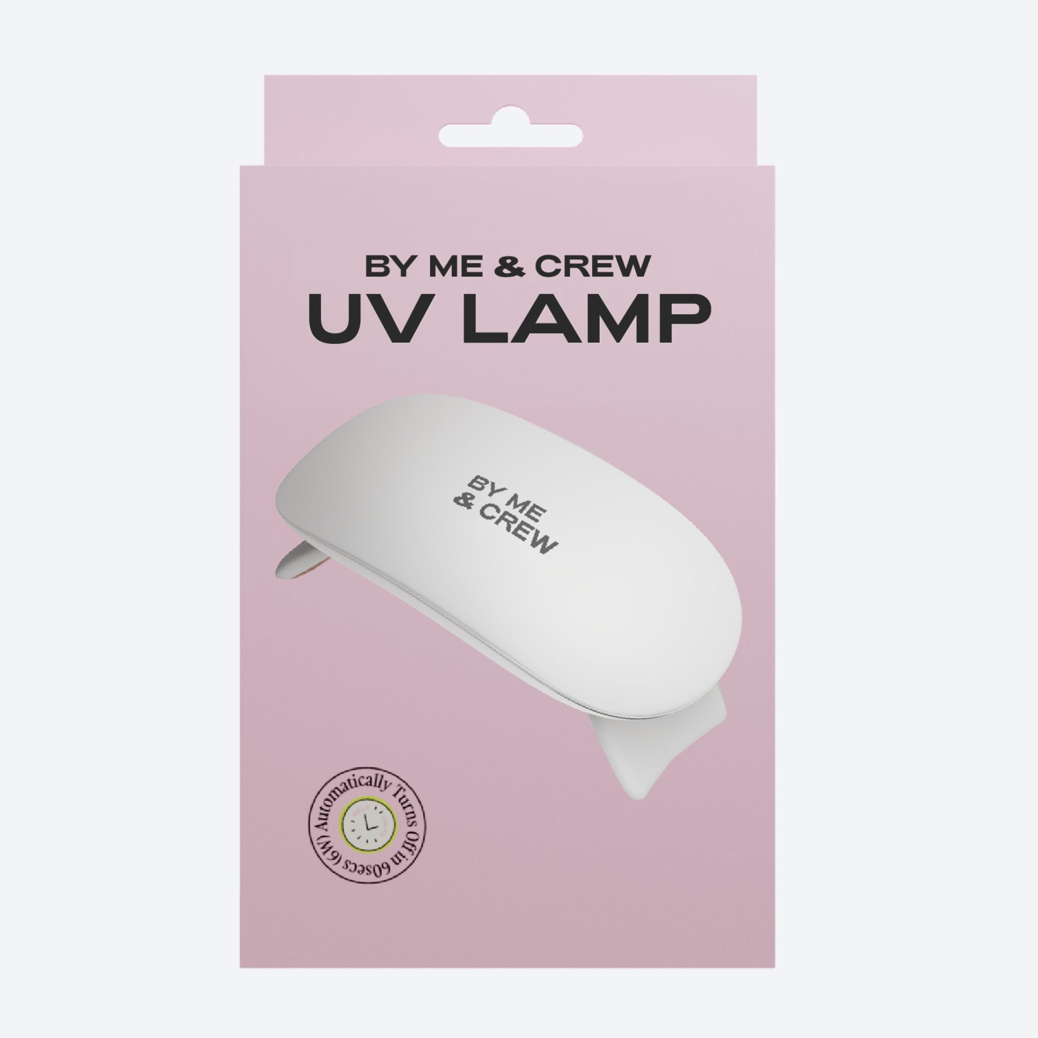 By Me & Crew UV lamp in its box – for curing gel nail stickers