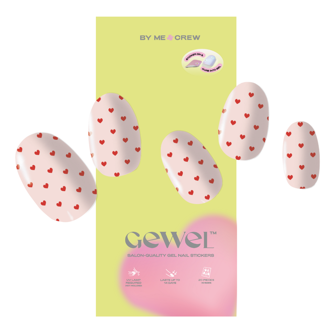 Heart Stack DIY Semi Cured Gel Nail Stickers By Me and Crew