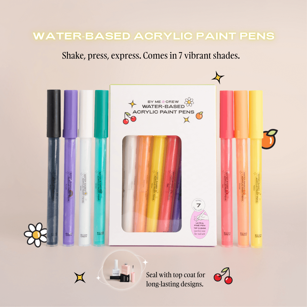 Unleash your creativity with our water-based acrylic nail pen. Create stunning nail art designs with ease and precision.