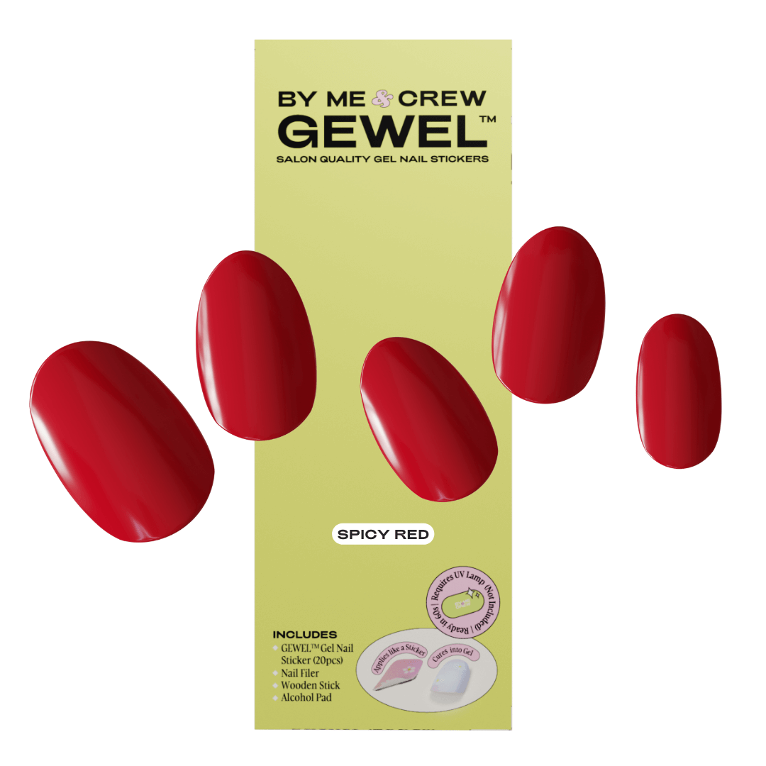 Spicy Red DIY Semi Cured Gel Nail Stickers