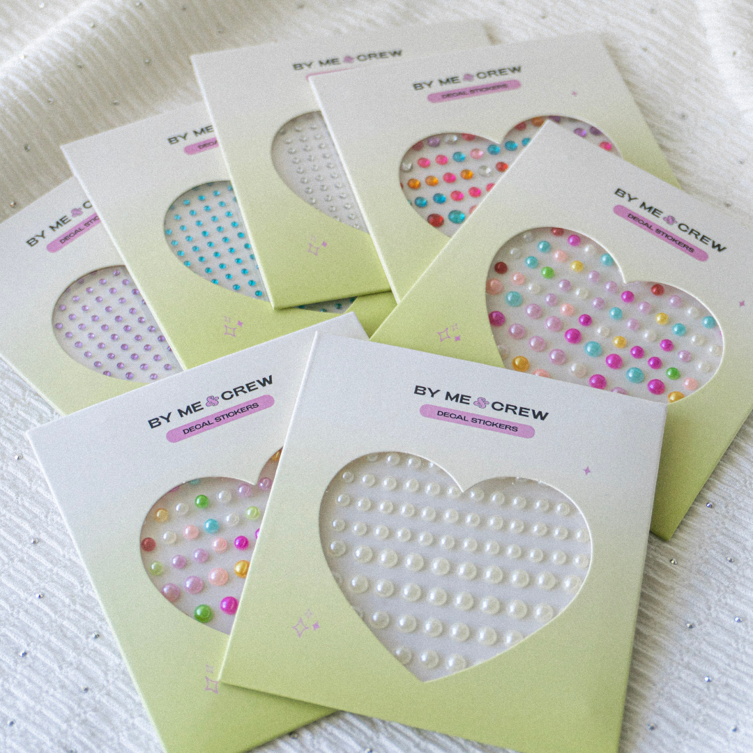 Bedazzled Nail Decals Kit (3x Decals + UV Top Coat)