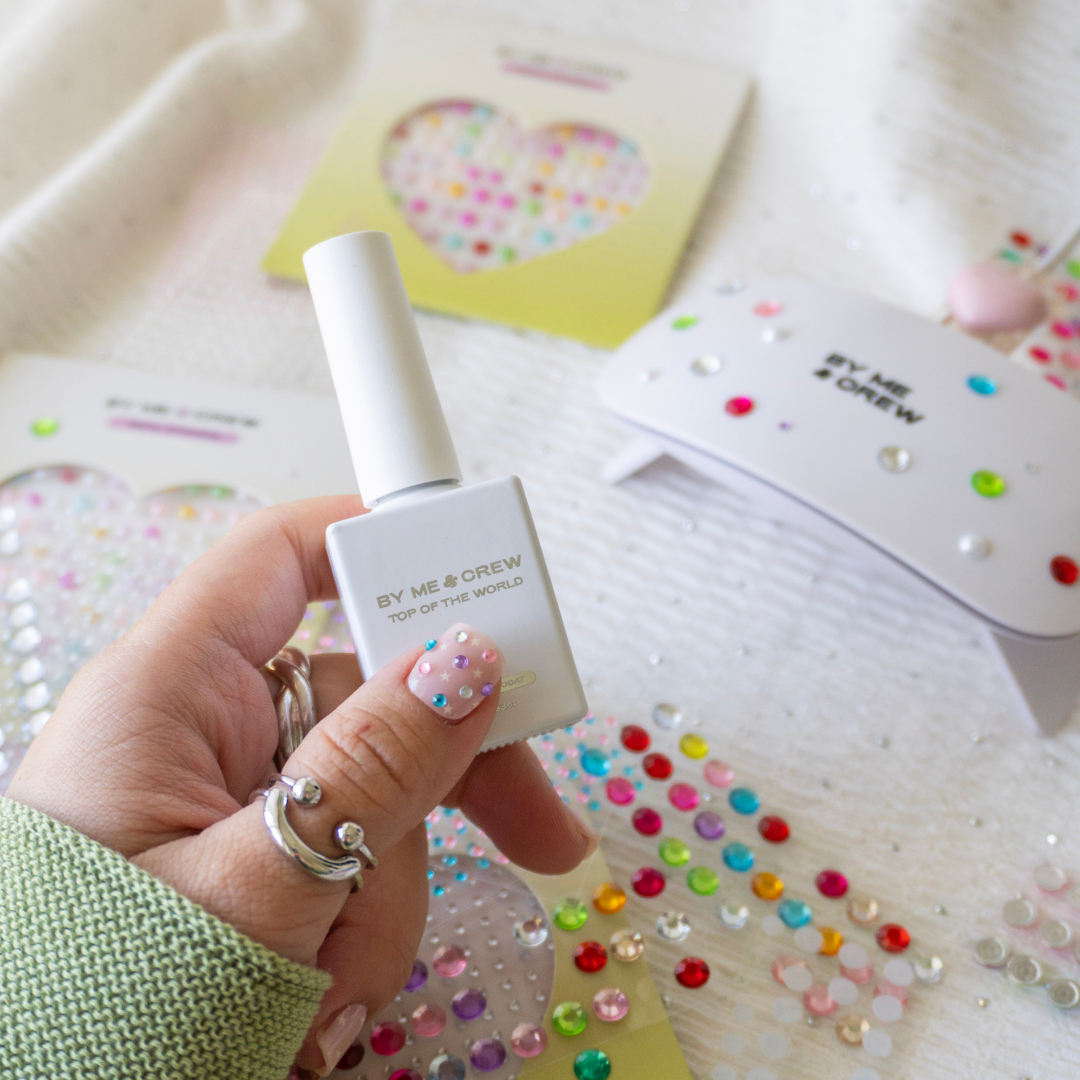 Bedazzled Nail Decals Kit (3x Decals + UV Top Coat)