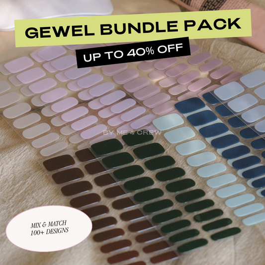 DIY Semi Cured Gel Nail Sticker Kit Bundle By Me and Crew