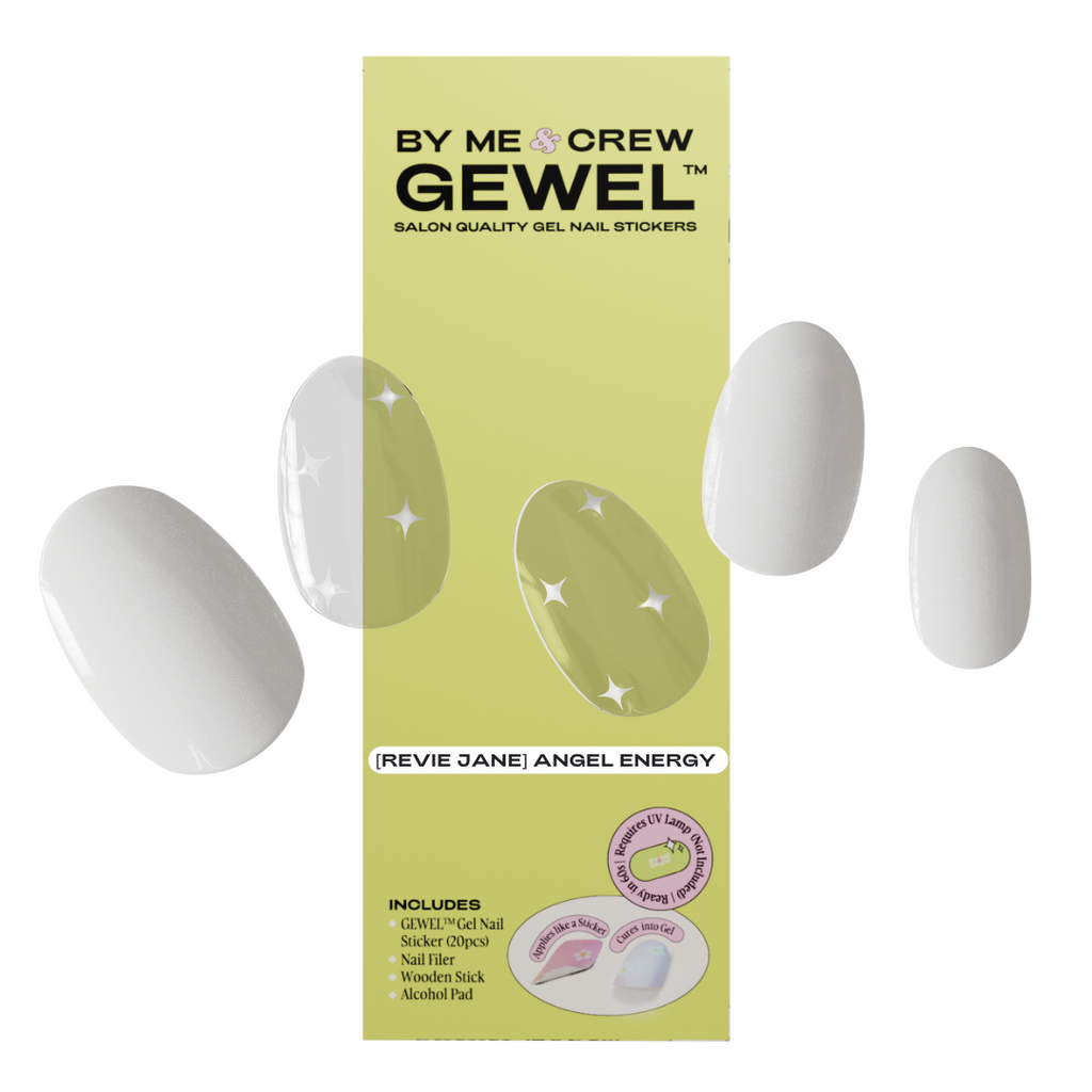 Hailey Inspired Glazed Donuts [Angel Energy] Semicured Gel Nail Stickers Kit