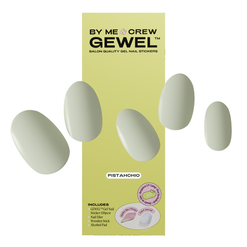 Pistachio Semi Cured Gel Nail Stickers
