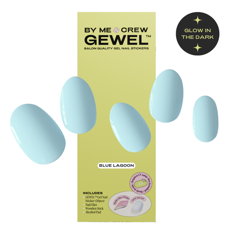 Blue Lagoon (Glow in Dark) Semi Cured Gel Nail Stickers