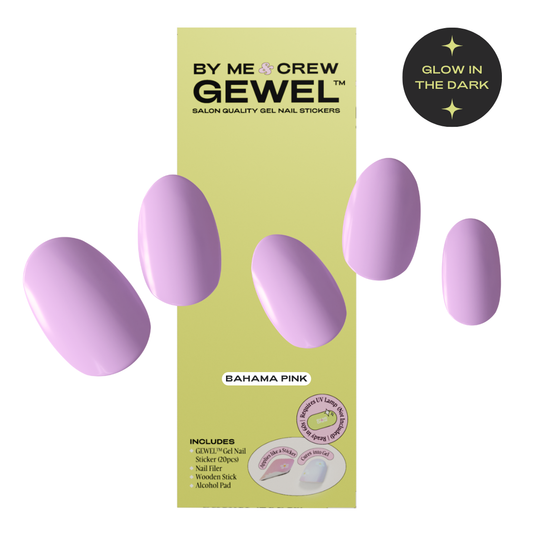 Bahama Pink (Glow in Dark) Semi Cured Gel Nail Stickers