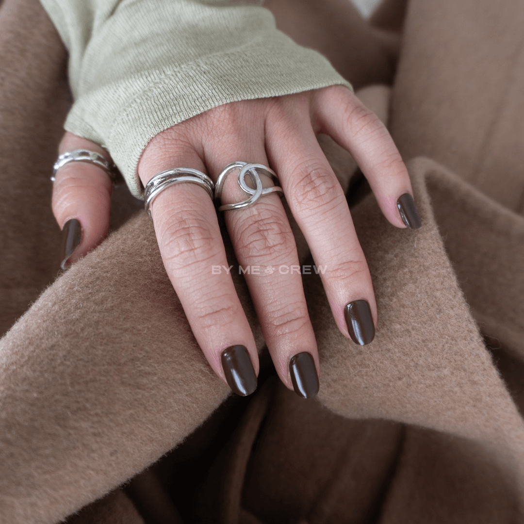 Dark Brown DIY Semi Cured Gel Nail Stickers