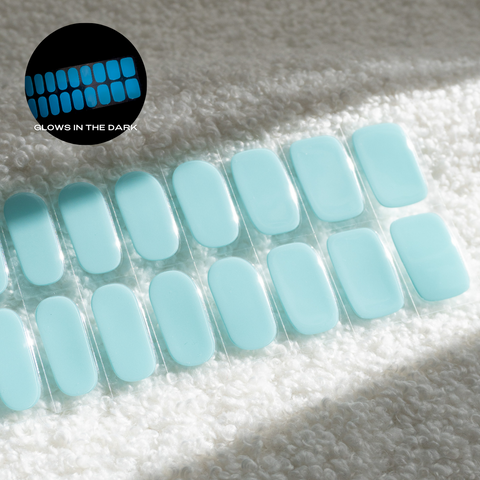 Blue Lagoon (Glow in Dark) Semi Cured Gel Nail Stickers