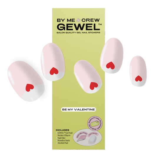 Be my Valentine DIY Semi Cured Gel Nail Stickers