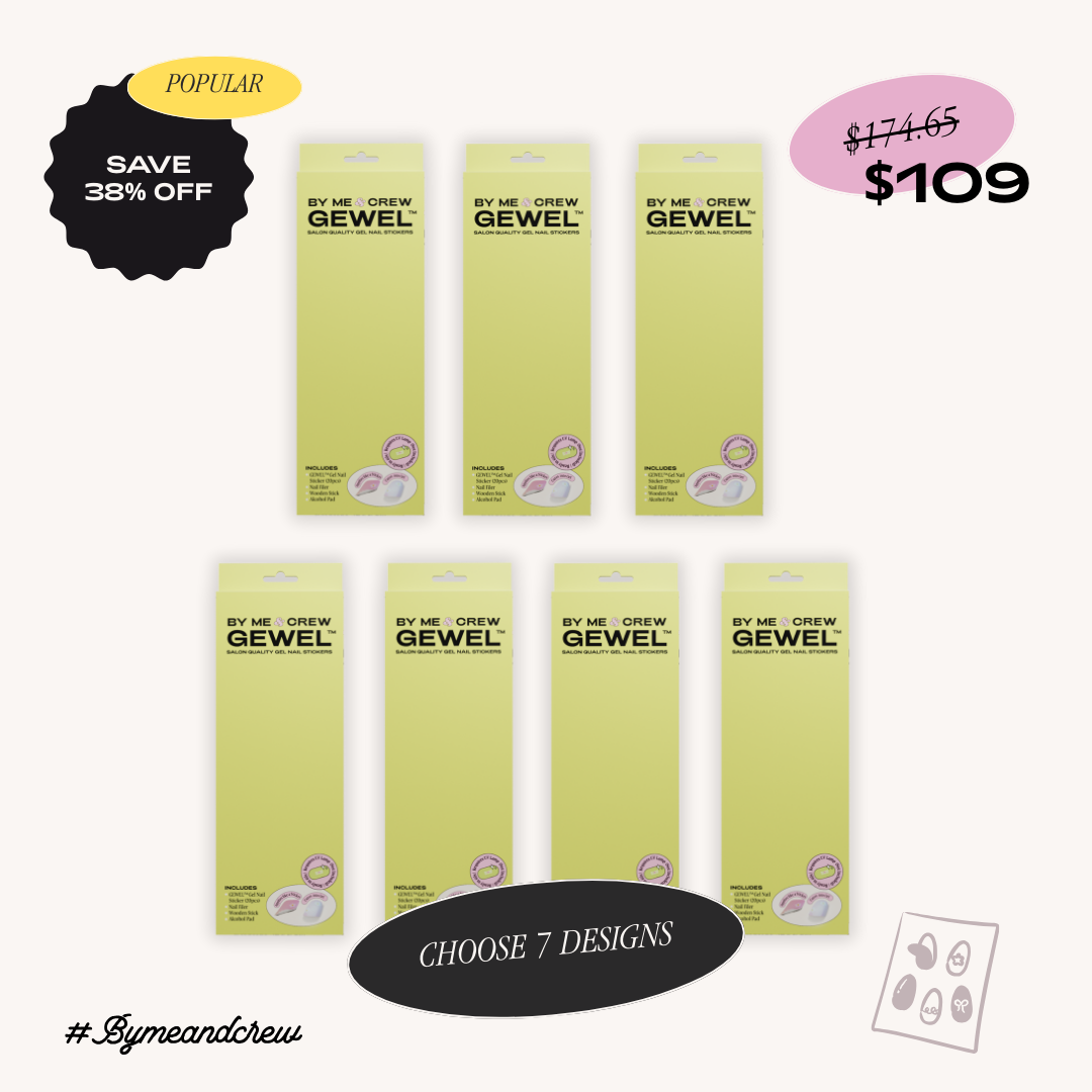 DIY Semi Cured Gel Nail Sticker Kit Bundle