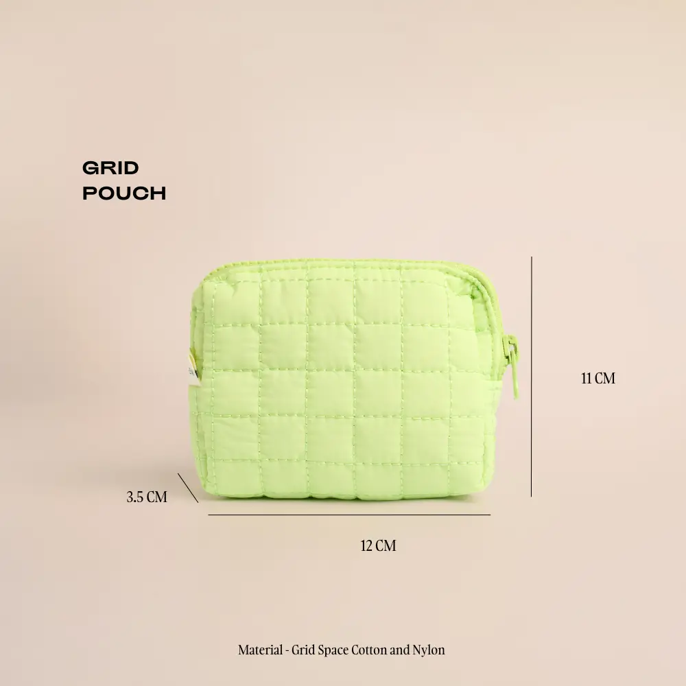 By Me & Crew's Clear Zipper Bag with Cloud Pouch (Green) By Me and Crew