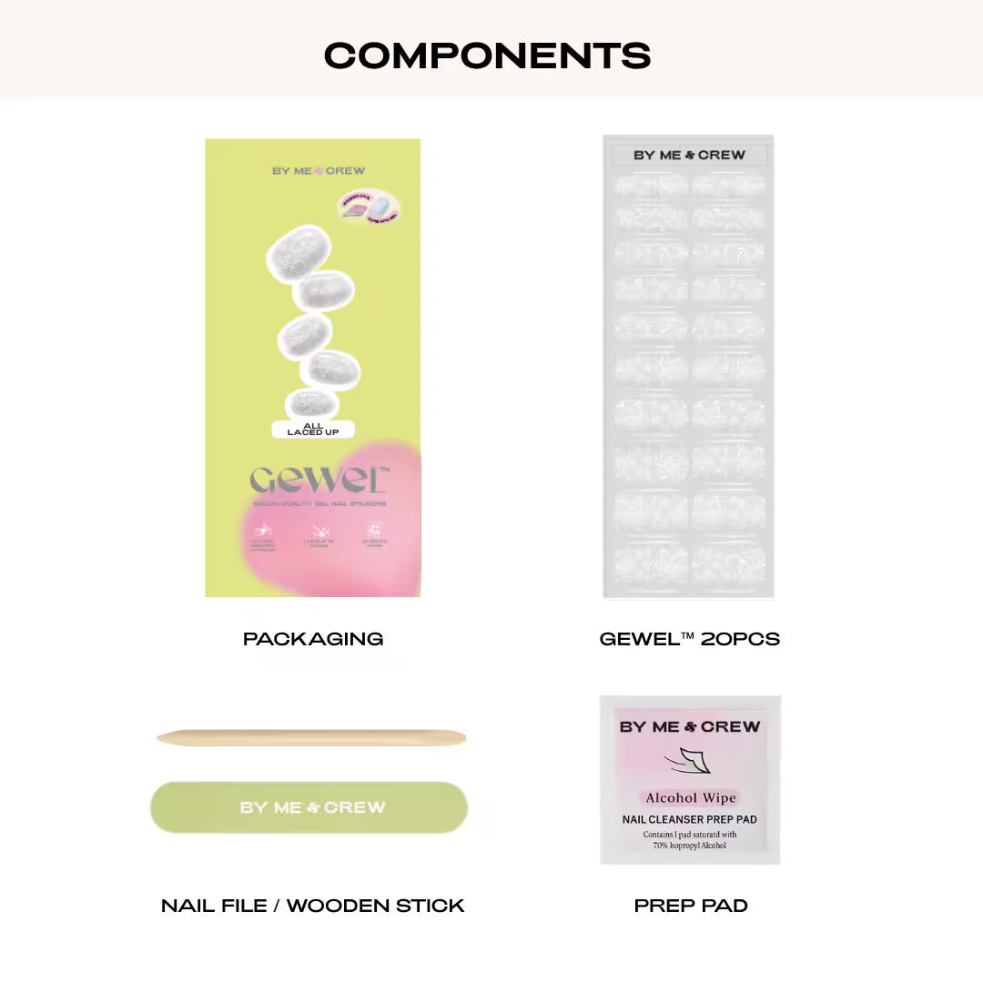 All Laced Up DIY Semi Cured Gel Nail Stickers