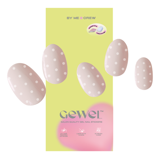 Dressed In Polka Dots (Hailey's Glazed) DIY Semi Cured Gel Nail Stickers