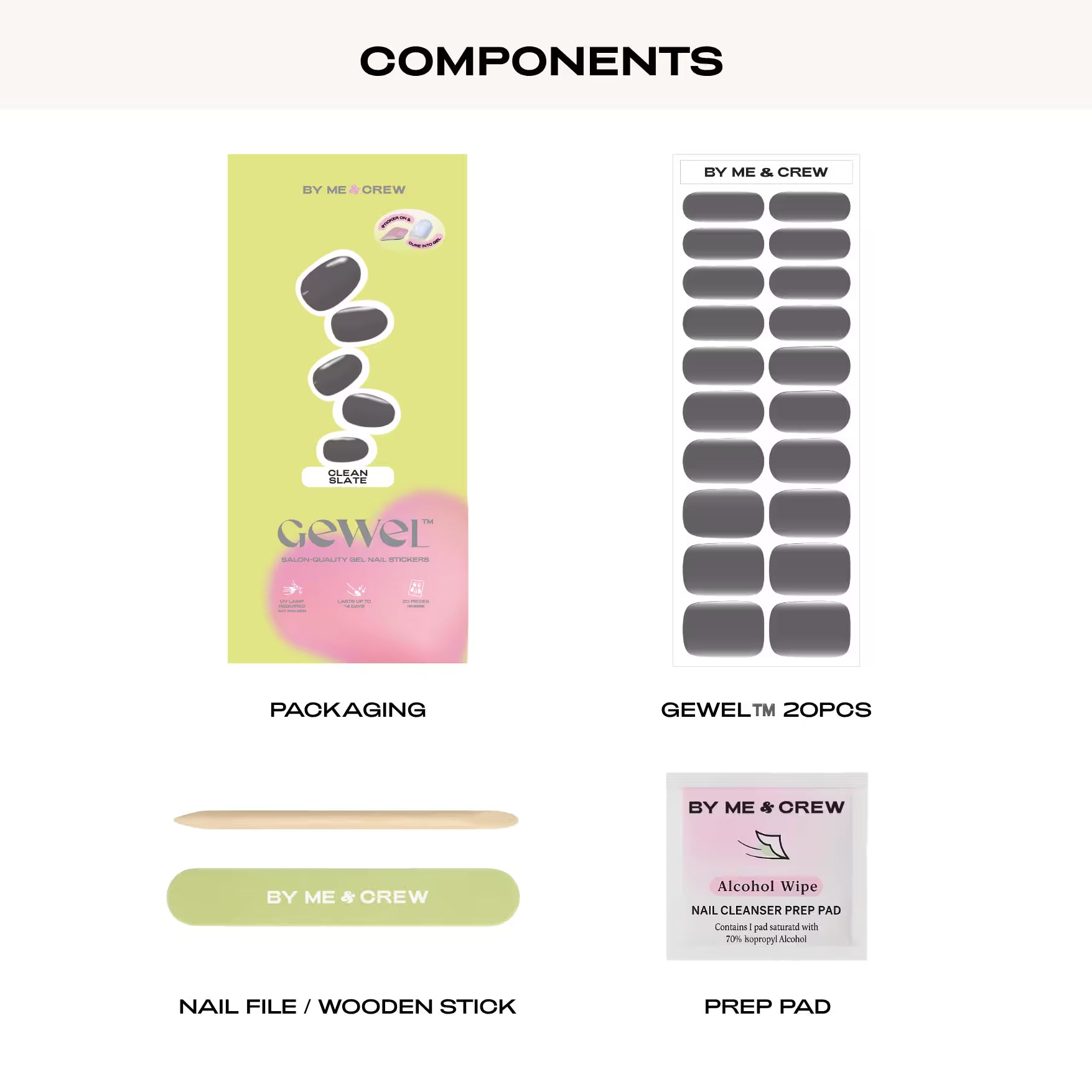 Clean Slate DIY Semi Cured Gel Nail Stickers