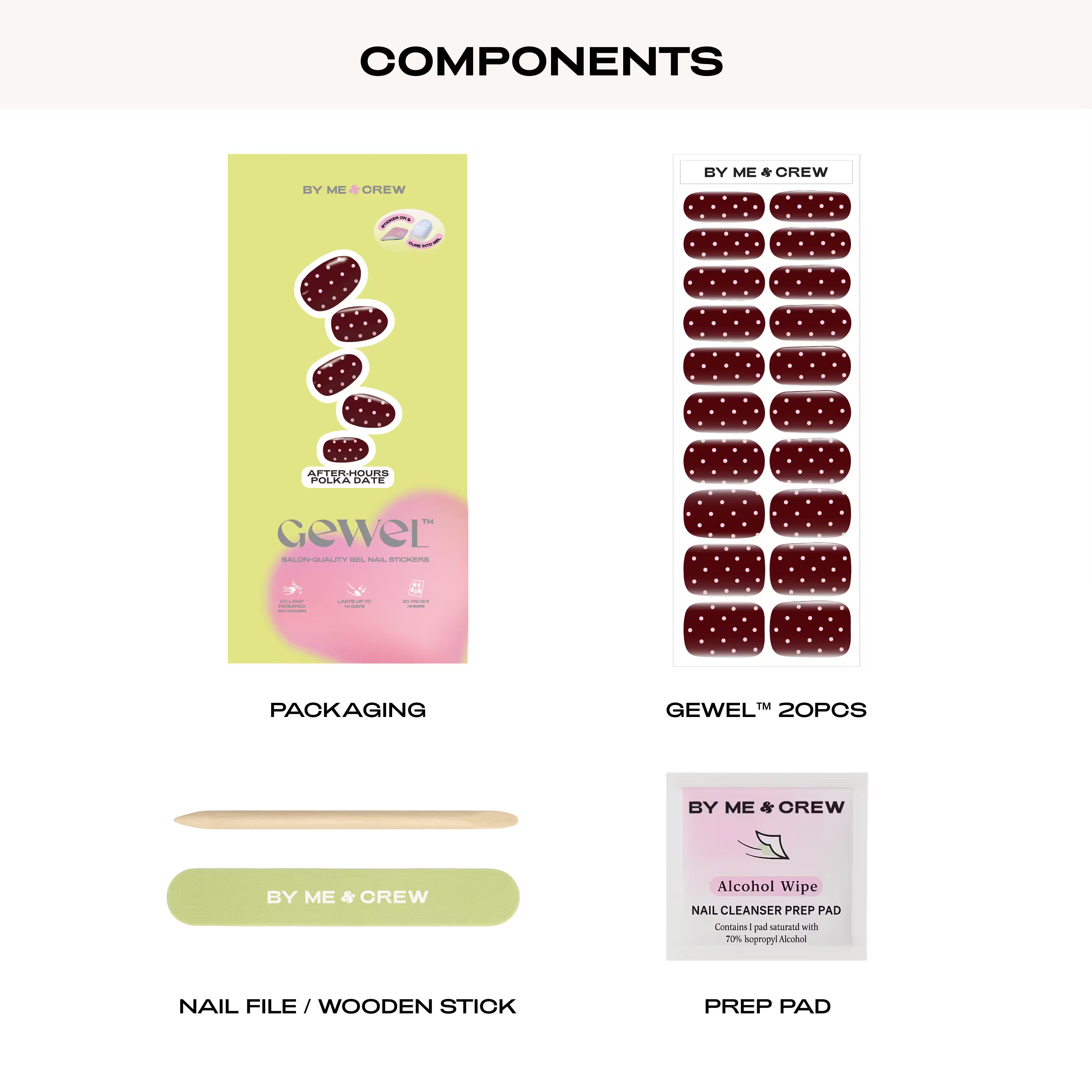 After-Hours Polka Date DIY Semi Cured Gel Nail Stickers-2