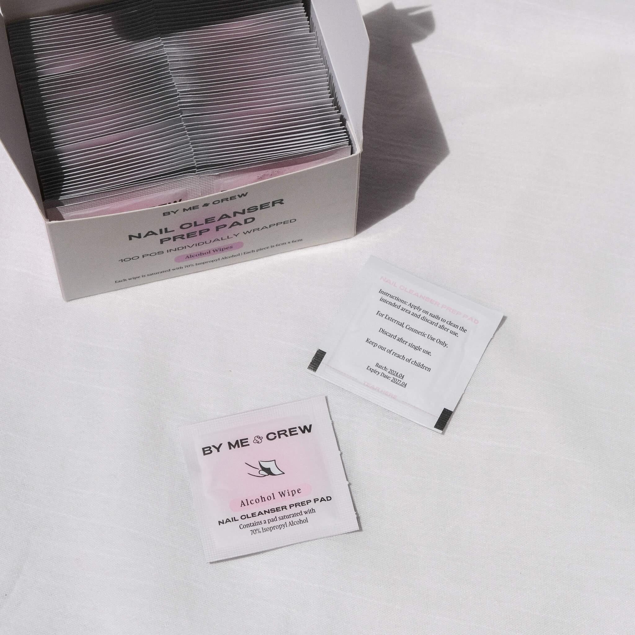 100 pcs Alcohol Wipes (Prep Pads) By Me and Crew