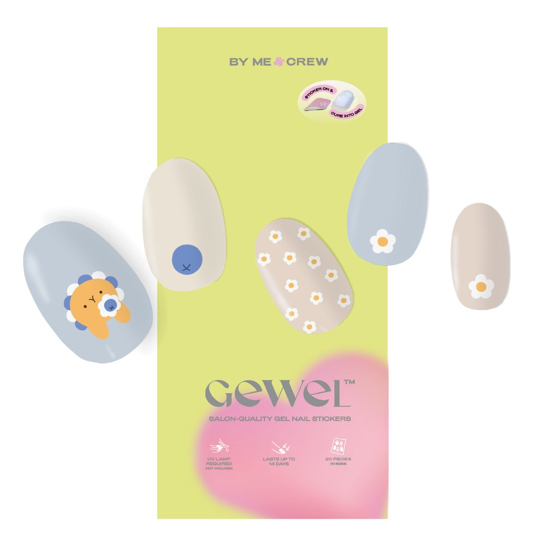 Uncomfy's Babushka Bunny DIY Semi Cured Gel Nail Stickers