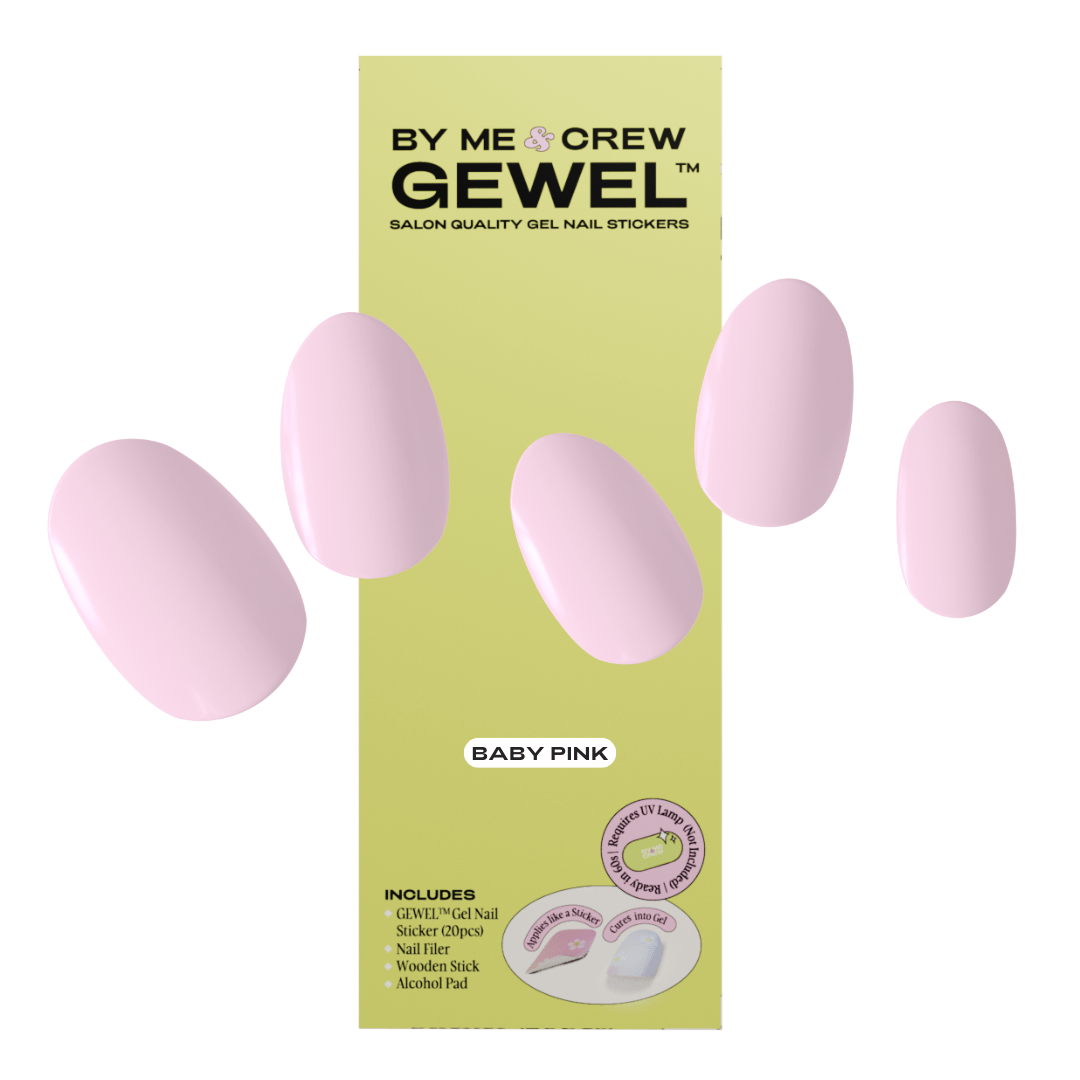 Baby Pink DIY Semi Cured Gel Nail Stickers