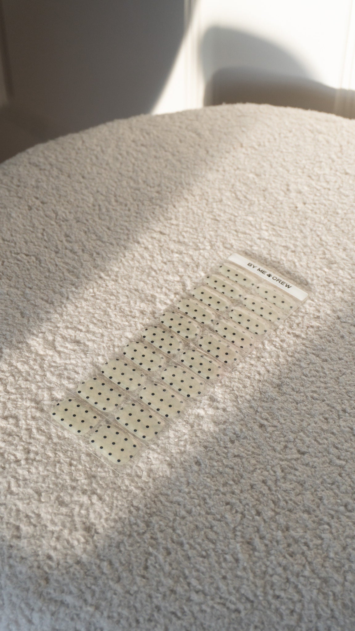 Black & Milky White Polka Dot DIY Semi Cured Gel Nail Stickers-6