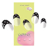 Black Polka Dot French Tip DIY Semi Cured Gel Nail Stickers-1