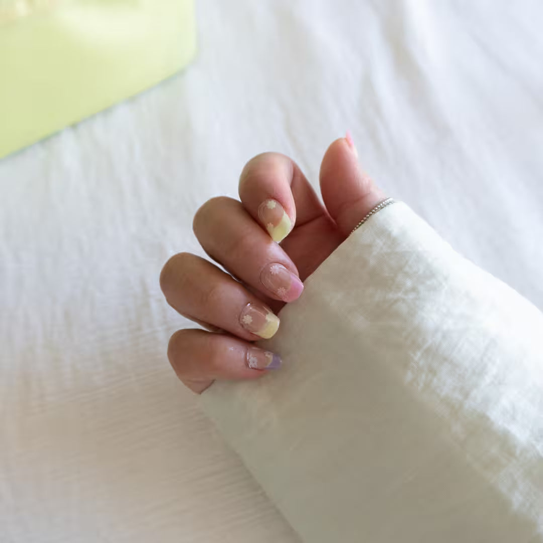 Blooming French Tip DIY Semi Cured Gel Nail Stickers-3