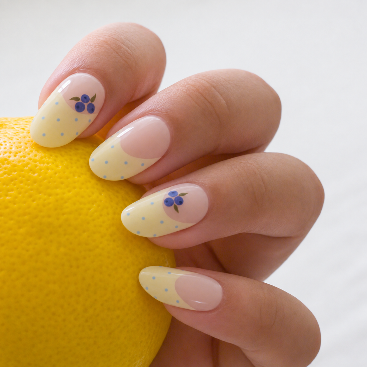Blueberry Lemonade GEWEL™ Semi Cured Gel Nail Stickers-4