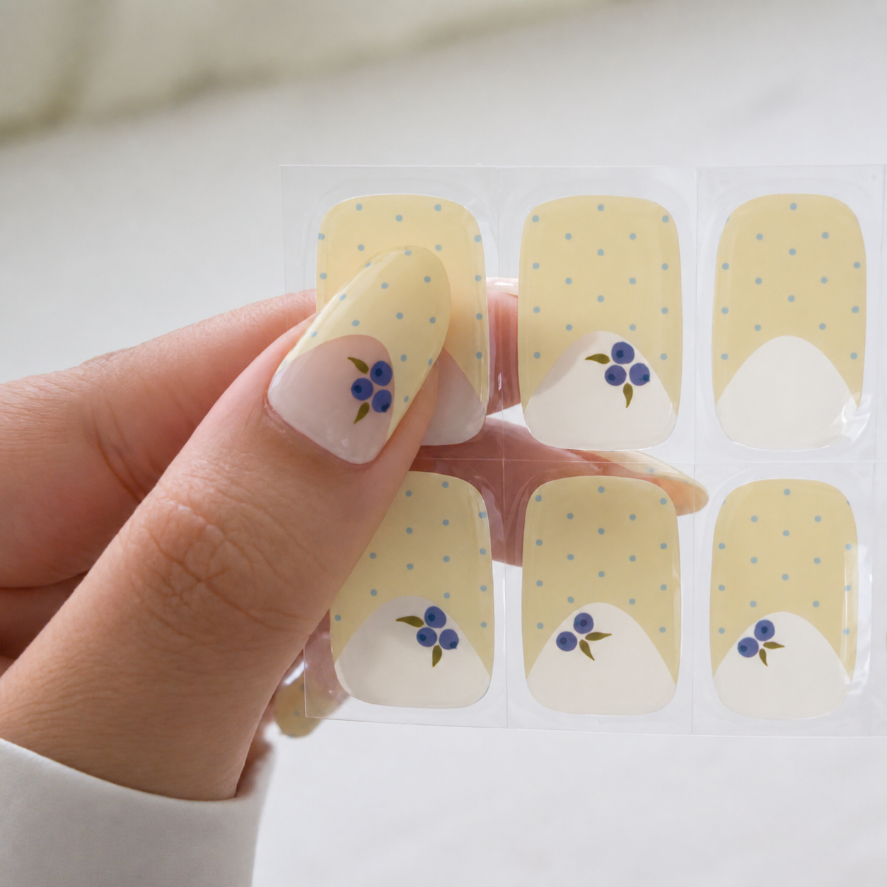 Blueberry Lemonade GEWEL™ Semi Cured Gel Nail Stickers-5