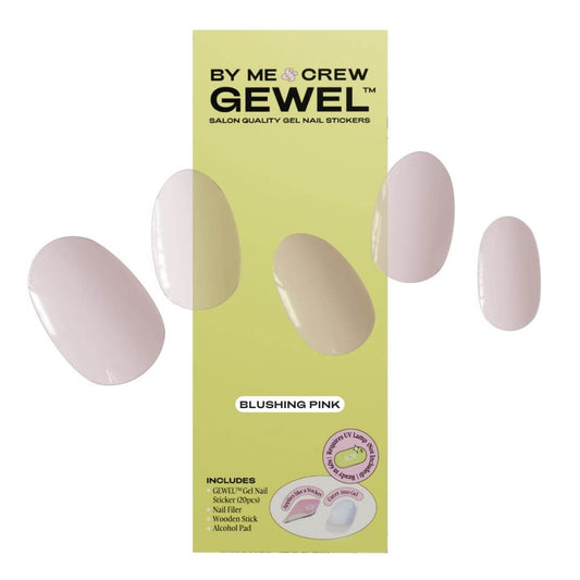 Blushing Pink DIY Semi Cured Gel Nail Stickers ByMeAndCrew
