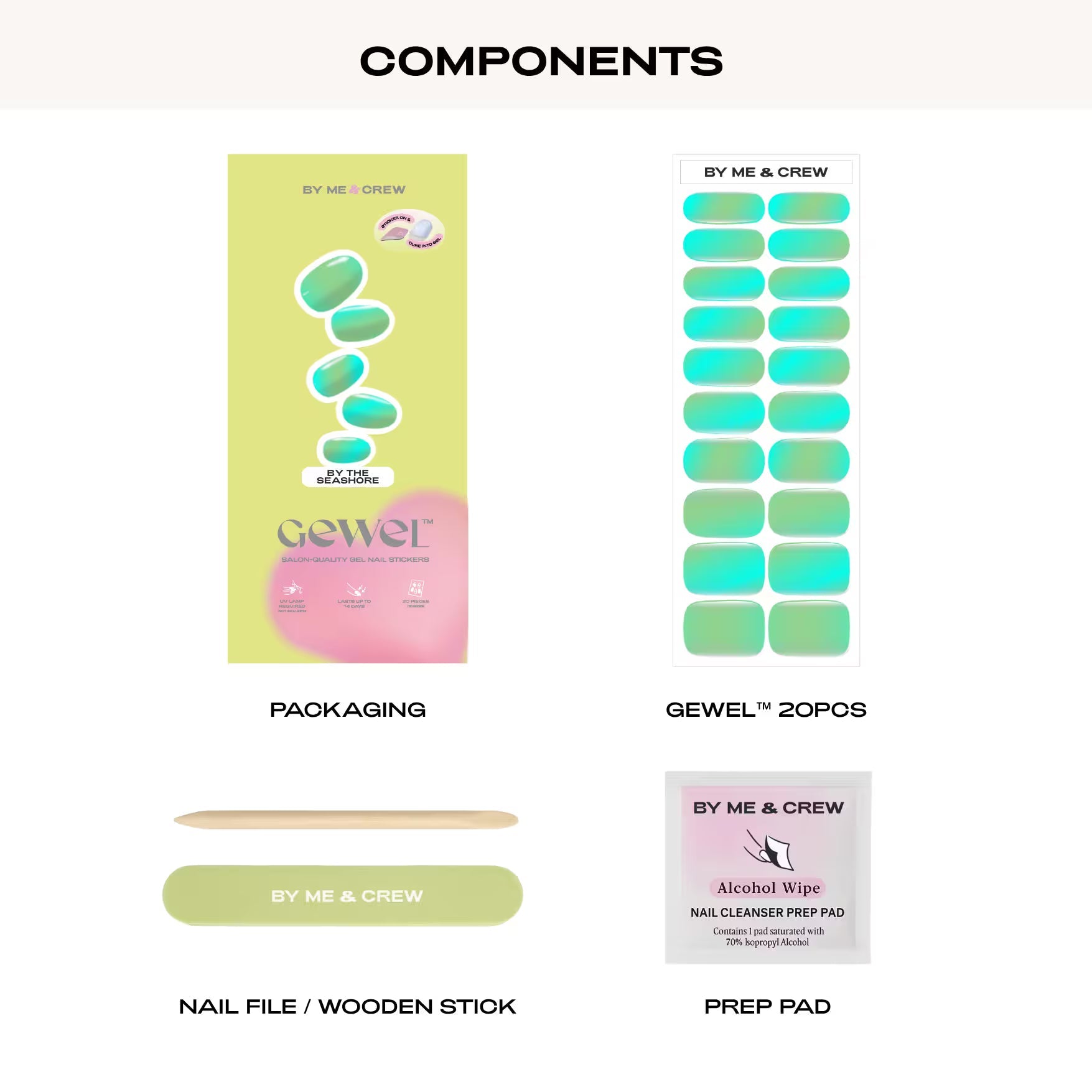 By The Seashore GEWEL™ Semi Cured Gel Nail Stickers-2