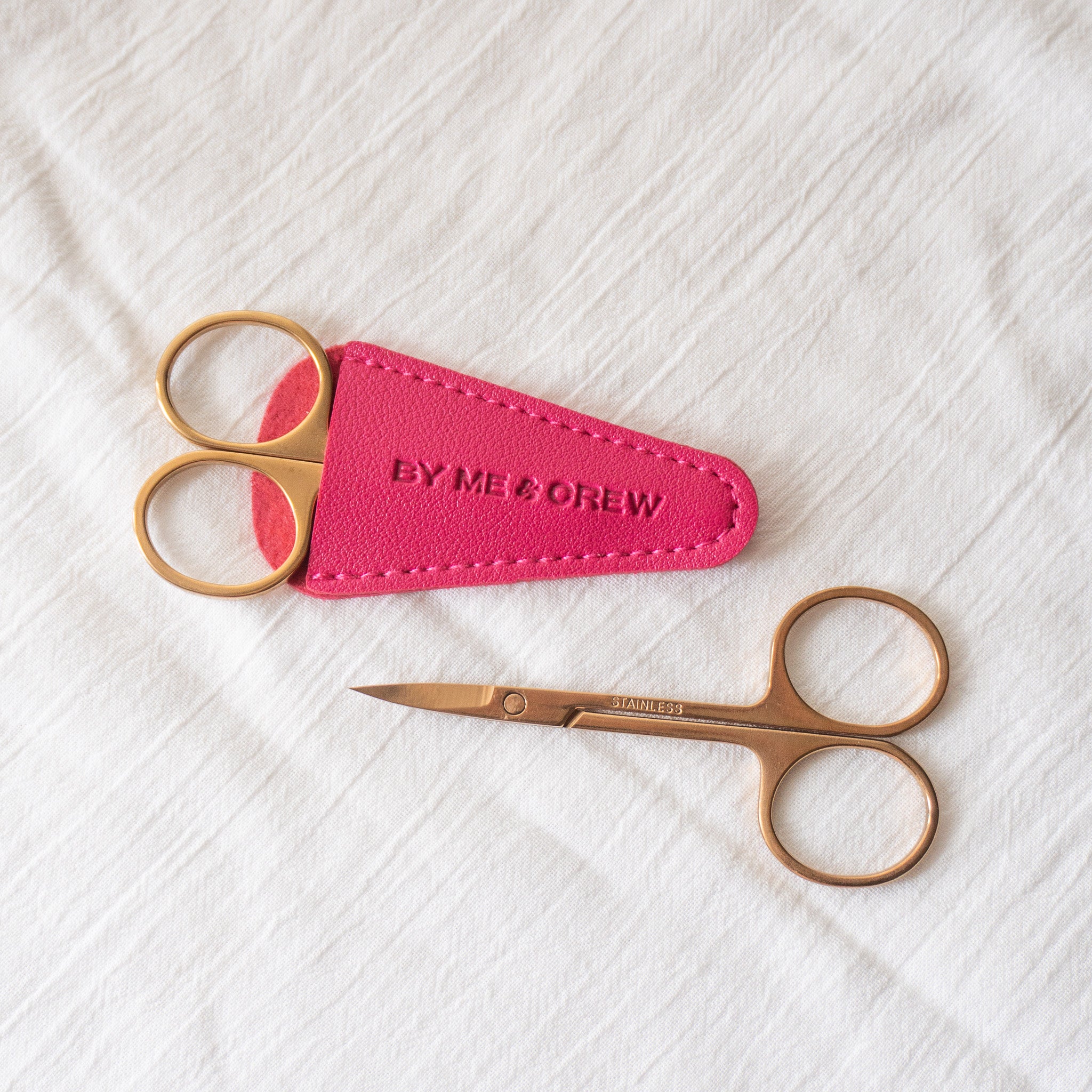 Premium Manicure Nail Scissors with Pouch (Rose)