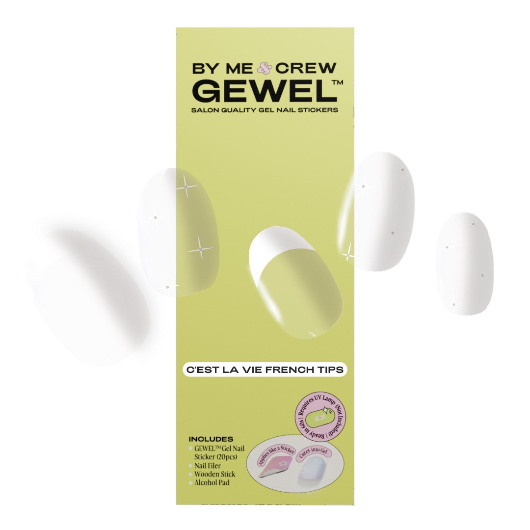 C'est La Vie French Tips DIY Semi Cured Gel Nail Stickers