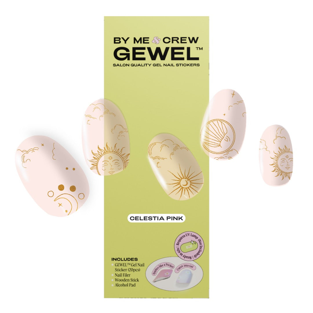 Celestia Pink DIY Semi Cured Gel Nail Stickers