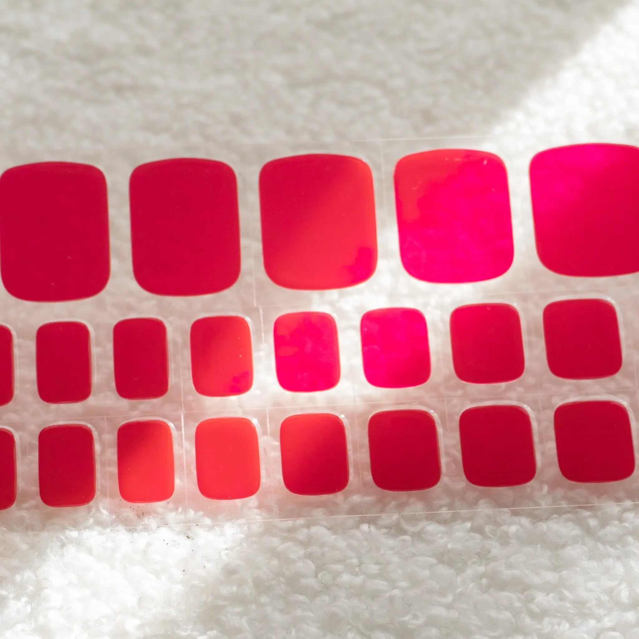 [PEDI / TOES] Classic Red DIY Semi Cured Gel Nail Stickers