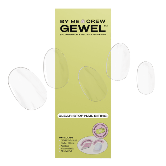 [ STOP Nail Biting & Breakage ] Clear & Transparent Semi Cured Gel Nail Stickers