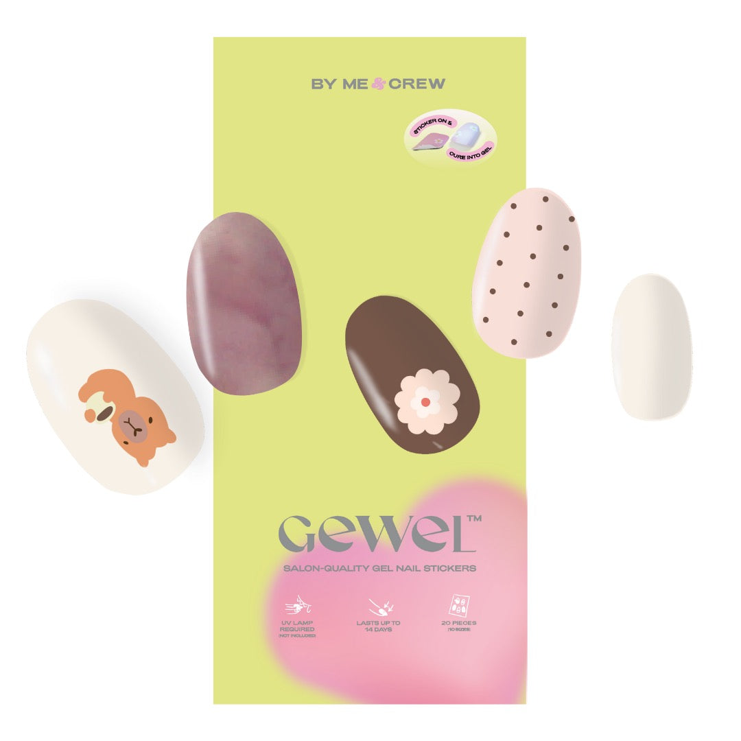 Uncomfy's Coffeebara DIY Semi Cured Gel Nail Stickers