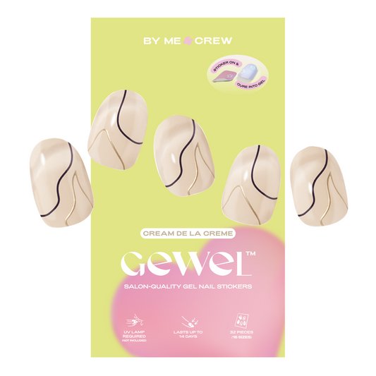 Cream De La Creme GEWEL- By Me & Crew Semicured Gel Nail Stickers
