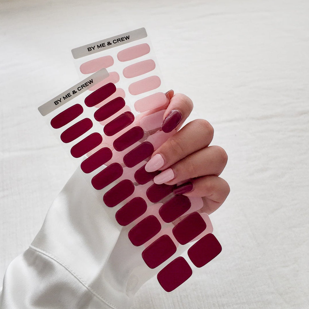 Black Cherry DIY Semi Cured Gel Nail Stickers