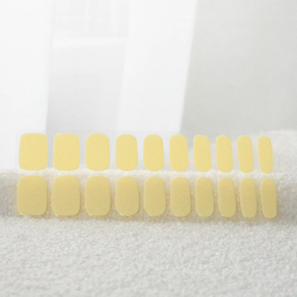 Lemon Sorbet Yellow Semicured Gel Nail Stickers Kit