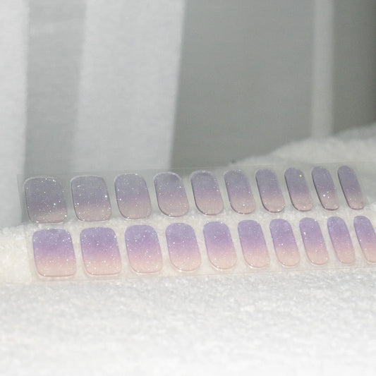 Aurora (Sheer Violet Shimmer) Semi Cured Gel Nail Stickers