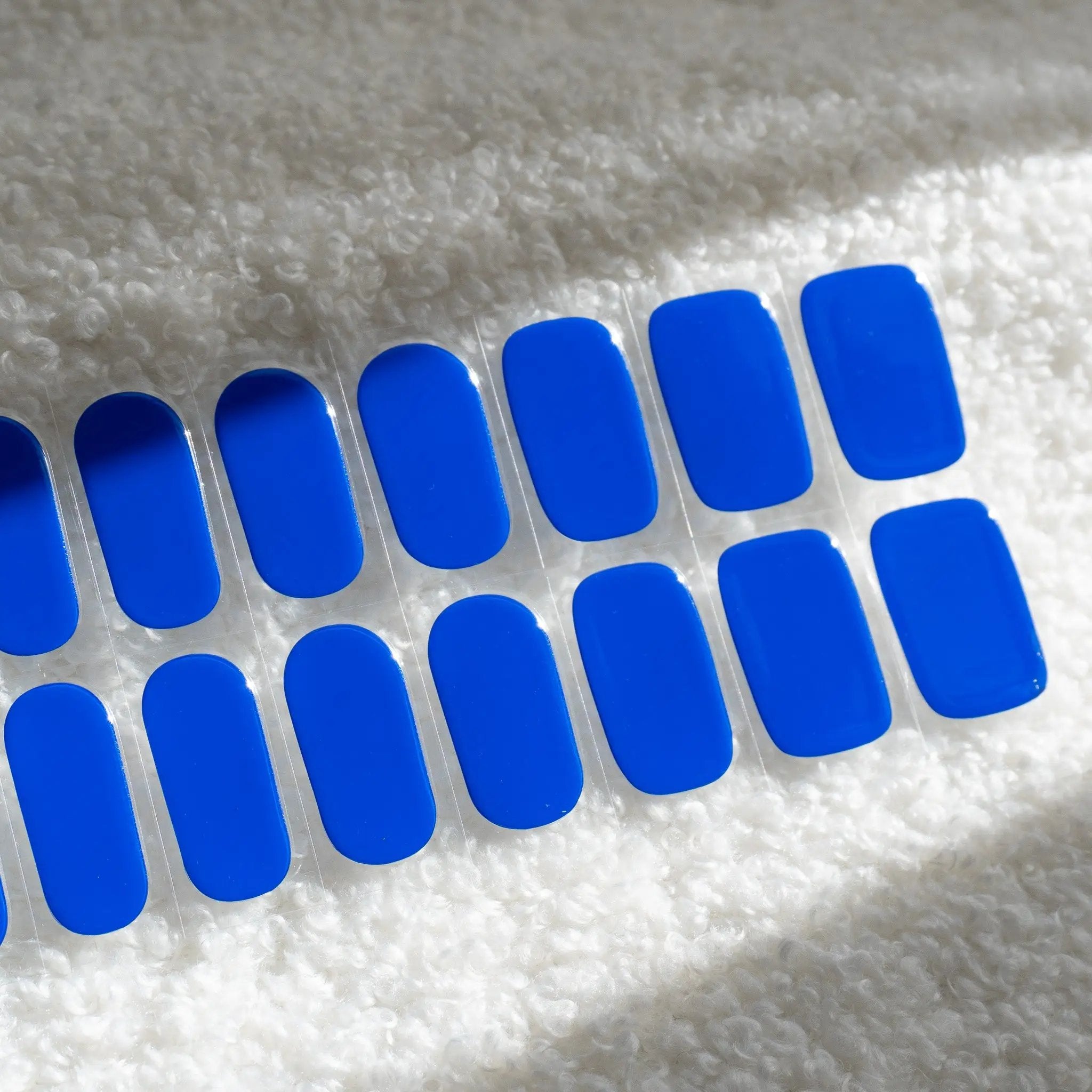 Electric Blue Semicured GEWEL Gel Nail Stickers Kit