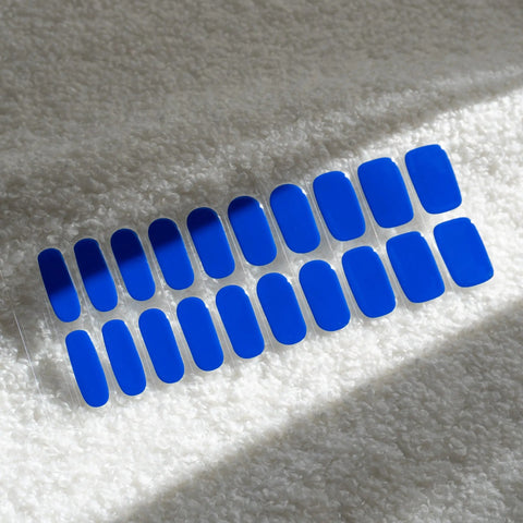 Electric Blue Semicured GEWEL Gel Nail Stickers Kit